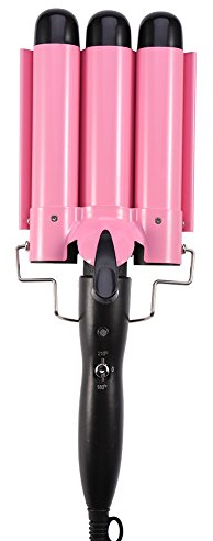 Jadeshay Arricciacapelli,3 barili Piastra Capelli Onde Curler Capelli Onda per Capelli Tourmaline Arricciacapelli in ceramica 180℃-210℃ Regolabile per Acconciature Riccio e Ondulati (32mm)