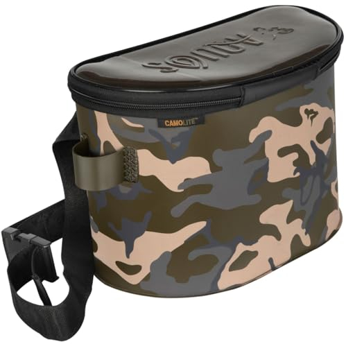 Fox Aquos Camolite Bait Belt 4L - Angeltasche zum Karpfenangeln, Bauchtasche zum Anfüttern von Boilies, Umhängetasche, Tasche