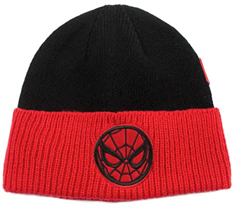 Heroes Inc Unisex Marvel: Spider-Man-Beanie Pom-Emblem Kappe, Mehrfarbig, One Size