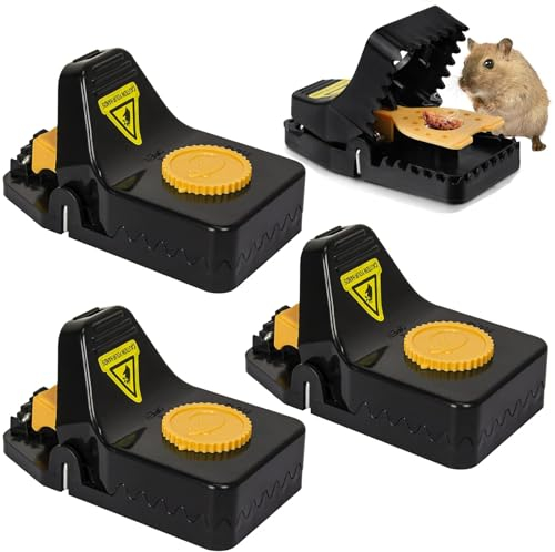 HASA zone Large Tapette à Souris, 4 Pièces Piege a Rat Réutilisables, Sensible Piege a Souris Vivante pour Cuisine, Entrepôt,Jardin,Bureaux