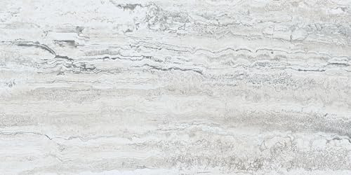 Universal Bianco Classico 3 MIL x 12 in. W x 24in. L Peel and Stick Water Resistant Vinyl Tile Flooring (30 sqft/case)