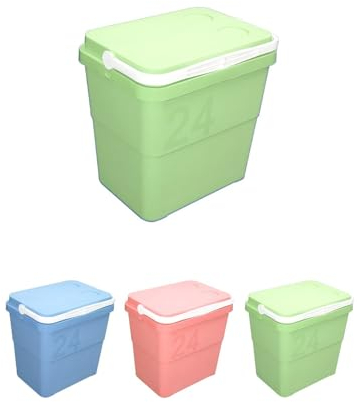 JARDIN202 - Nevera Portátil Rígida Retro– Nevera Térmica con Asa para el Camping, Jardín y Barbacoa | 24 L (Verde)