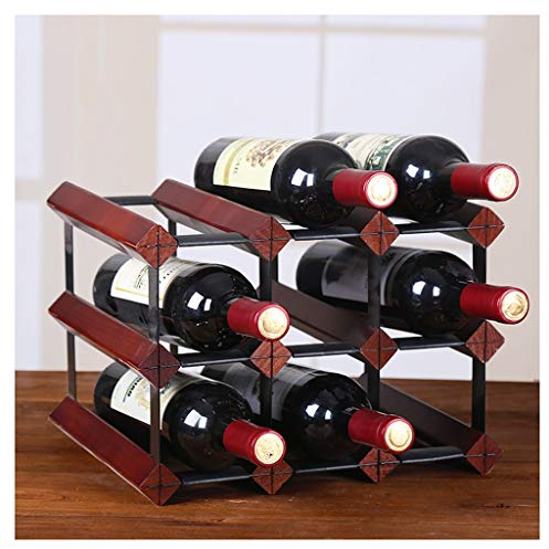 PLJKIHED Weinregal, Weinregale, europäische Holzgitter-Heimdekoration, leicht zu reinigendes Retro-Champagnerregal Stabilize