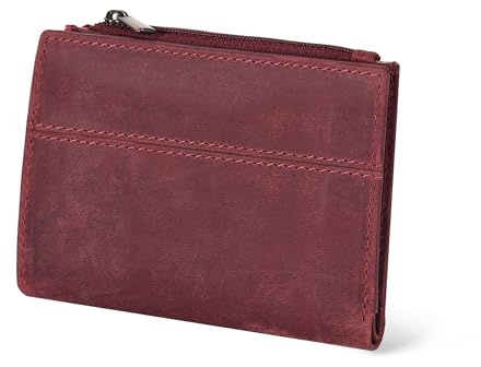 Full Grain Leather Wallet for Women - RFID Small Bifold Coin Purse Card