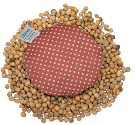 Coussin chauffant aux noyaux de cerise pour bébé fille et garçon – Coussin chauffant pour bébés et tout-petits à pois rouges – Coussin de grains pour les maux de ventre et les ballonnements – 15 cm