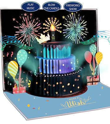 DOUBLESHOOT 3D Pop Up Happy Birthday Card for Birthday