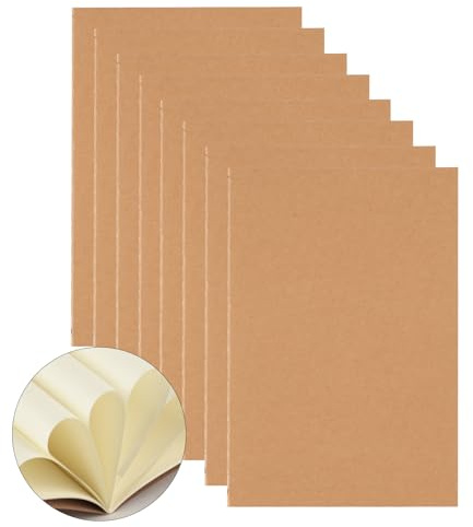 8 Pcs Cahier A5, Cahiers Format A5, Cahier Page Blanche Couverture Kraft, 36 Feuilles/72 Pages Notebook Dessin Bloc Notes pour Bureau, écrire, Dessiner, Esquisser, étudier, Prendre des Notes