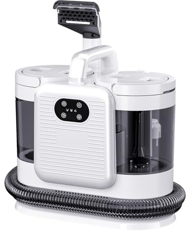 Erhitzt Waschsauger Teppichreiniger, Nasssauger Polsterreiniger mit Dampf, 15kpa Steam Cleaner, Polsterreiniger Gerät, 1650w, 1.6L+0.96L, für Polster & Auto Flecken Sofa Reinigungsgerät