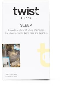 Twist Teas - Sleep – 15 Plastic-Free Herbal Teabags | Calming Blend of Chamomile, Lemon Balm, Hops, Valerian, Lavender & More | Naturally Caffeine-Free, Sugar-Free