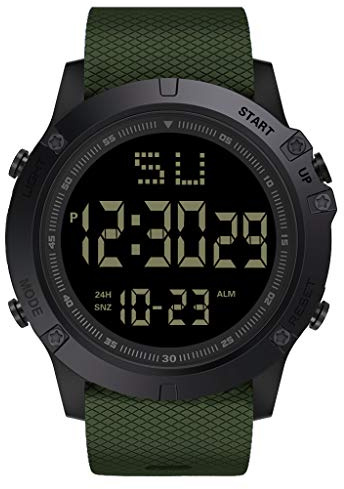 Datumklocka LED kvarts digital sport gummi män mode larm sportklocka armbandsur armbandet, gRÖN, En storlek