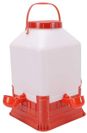 Asixxsix Abbeveratoio automatico per polli, Abbeveratoio per pollame di grande capacità da 10 litri con 4 ciotole Design da appendere o appoggiare Attrezzatura per l'alimentazione