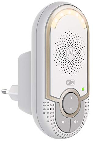 Motorola MBP162 - Vigilabebés audio plug-n-go con modo eco y luz nocturna, color blanco