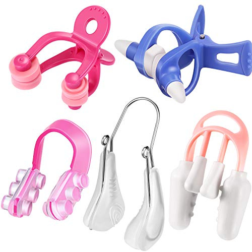 Frienda 5 Pièces Clip de Levage de Nez Pince de Nez de Beauté Silicone Clip de Nez Beauté Pont de Nez Minceur Outils de Massage du Nez pour Femmes