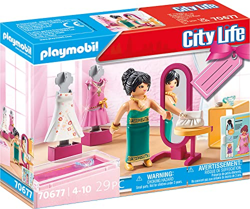 Playmobil 70677 Set Cadeau Boutique de Mode - City Life- La Maison Moderne- idée Cadeau prêt à Offrir