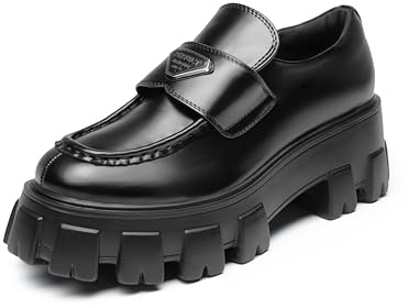 DREAM PAIRS Women's Chunky Loafers Platform Comfortable Slip-On Dressy Business Casual Fashion Outfit Loafer Shoes,Size 7.5,Black,SDLS2411W