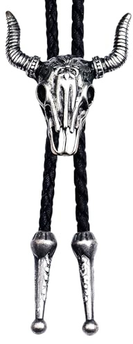 MYHOGOOD Cowboy Leather Necklace - Wild Western Theme Cowboy Bolo Tie, Adjustable Length for Men, Women & Teens