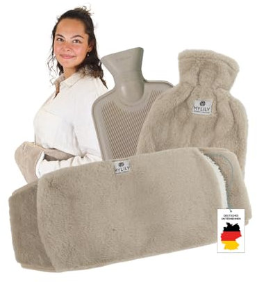 MYLILY | Perioden Wärmegürtel | Wärmflasche mit Bezug flauschig | Wärmflaschen Gürtel | Wärmegürtel Rücken und Periode