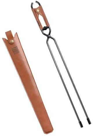 Pinze per falò, pinze per legna da ardere, 55 cm, resistenti alle alte temperature, pinze per caminetto, pinze per legna da campeggio e barbecue