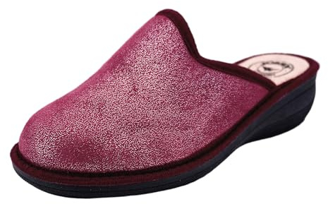 JOMIX Ciabatte Donna Invernali Comode Pantofole Zeppa Bassa Morbide Calde da Casa con Effetto Brillante Elegante Nero Made in Italy