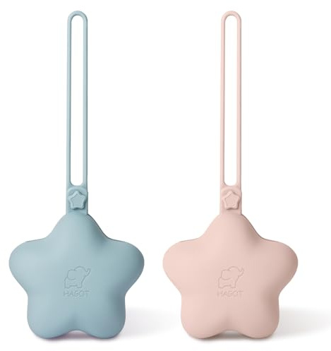 HAGOT 2 Pezzi Porta Ciuccio, Confezione Portaciucci in Silicone, Portaciucci Universale per Viaggi e Casa