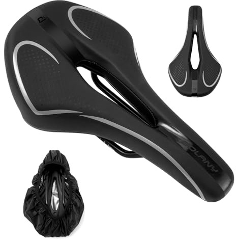 Fahrradsattel Herren Damen Bequem, Weich Memory Foam Ergonomisch Stoßdämpfend Atmungsaktiv Fahrrad Sattel, Wasserdicht Fahrradsitz mit überzug für MTB Rennrad Cityrad