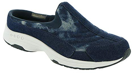 Easy Spirit Traveltime Mule Womens Slip On 8 BM US Dark BlueDenimTie Dye
