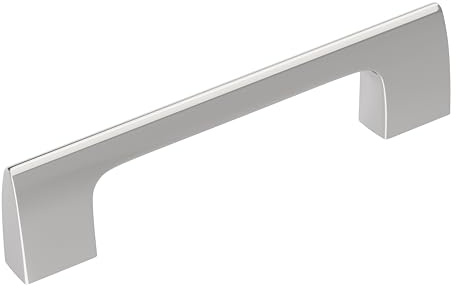 Amerock | Cabinet Pull | Polished Chrome | 3-3/4 inch (96 mm) Center-to-Center | Riva | 1 Pack | Drawer Pull | Drawer Handle | Cabinet Hardware