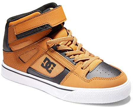 DC Shoes Jungen Pure High-top Ev - Leather for Kids Sneaker, Wheat Black, 37 EU