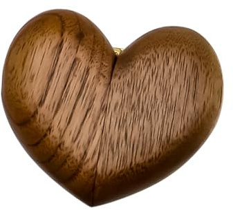 Hsthe Sea Scatola per Anelli Scatola per Anelli a Cuore Cuscino per Anelli in Legno di Noce per la conservazione degli Anelli di Anniversario di proposta di Fidanzamento di Matrimonio