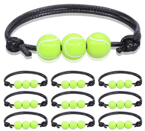 AFCJLTO 10 Pcs Braccialetti Bambini Sportivi da tennis Intrecciati,Braccialetti dell'Amicizia Intrecciati Regolabili, per Bambini tennis Football Festa Party Bomboniere Regalo