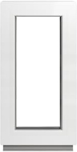 Framex Källarfönster 40 x 100 cm, vippfönster insida/utsida vit, dubbelglas 32 mm, PVC för källare, garage, verkstad och trädgårdshus