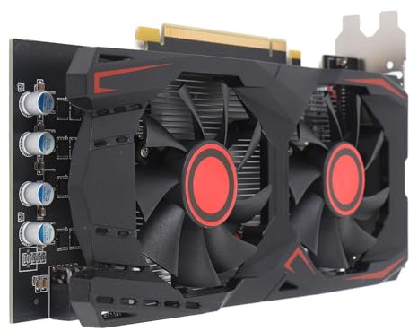 TICFOX Tarjeta gráfica GTX550TI 6 GB D5 192bit PCI Express X16 2.0 con tarjeta gráfica dual para aficionados a juegos compatible con interfaz multimedia DVI VGA HD para juegos, tarjetas gráficas de