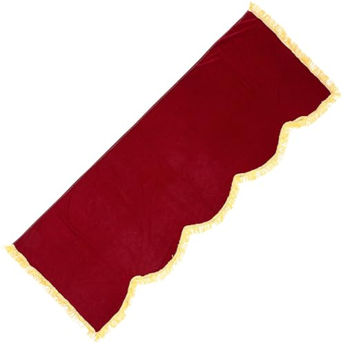 WHAMVOX Upright Piano Protective Cover Dustproof Velvet Half-drape in Wine Red for Vertical Keyboard, Piano Protector Cover Suitable for Home and Studio Use