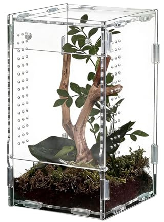 Terrario para Reptiles Hábitat con Apertura Frontal a Prueba de Escapes | Terrario para Tarántula En El Hogar, Aula, Dormitorio, Salón, Oficina Y Tiendas Mascotas