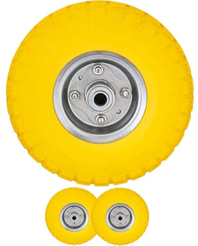 Voche® 2 X 10 Puncture Burst Proof Solid Rubber Sack Truck Trolley Wheels Spare Tyres