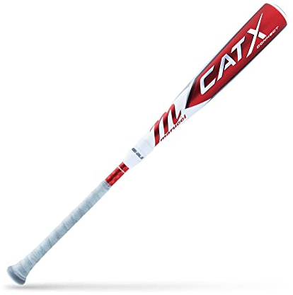Marucci Jungen Catx Connect USSSA Senior League Aluminium-Baseballschläger, 2 3/4 Schaft, Weiß/Rot, 29 / 21 oz