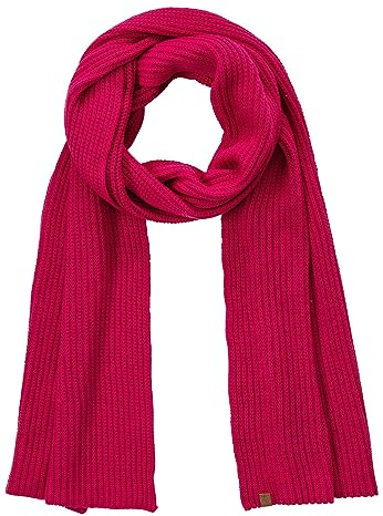 camel active Damen Weicher Strickschal aus reiner Baumwolle Magenta, womenswear-OS