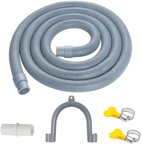 Tuyau Vidange Universel,Tuyau Lave Vaisselle,Tuyau D'évacuation D'eau,Rallonge Tuyau Vidange Universel,Tuyau Lave Linge,Rallonge Tuyau Vidange,Tuyau Vidange Machine à Laver (2m)