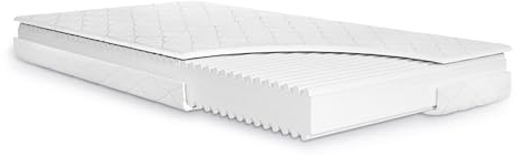 Julius Zöllner Jugendmatratze Basic Junior – Hochwertige Juniormatratze, Formstabiler Komfortschaum mit Wellenprofil, OEKO-TEX Standard 100, Made in Germany, Größe 90x190cm