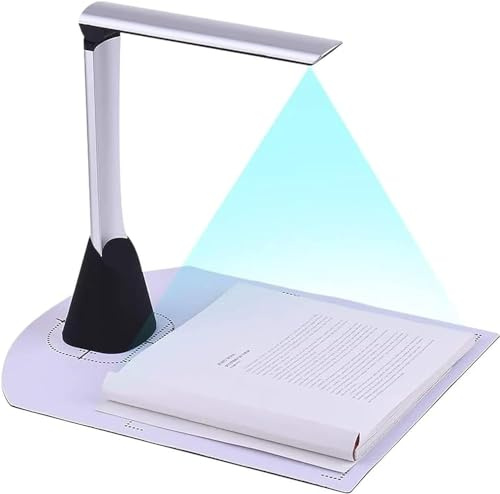 Scanner de documents pour appareil photo, format A4 13 MP HD, numérisation haute vitesse en 1 seconde avec plusieurs fonctions de reconnaissance de texte, OCR A4, scanner de livre HD démonstrateur