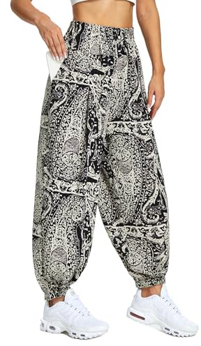 Rexspek Yogahose Damen Lang Damen Leicht Yogahose Pumphose Hippie Hose Kleidung XL