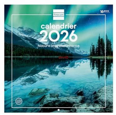 Finocam - Calendario de pared 2026 30 x 30 cm 1 mes por página enero - diciembre 2026 + septiembre - diciembre 2025 (4 meses) con descuento | Calendario 2026 | Imágenes Naturaleza Español