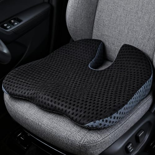 Cojín ortopédico en cuña para asiento de coche, cojín ergonómico para asiento de coche, cojín de cuña, alivio de coxis, hemorroides, cojín de coxis para asiento del conductor, silla de oficina, silla