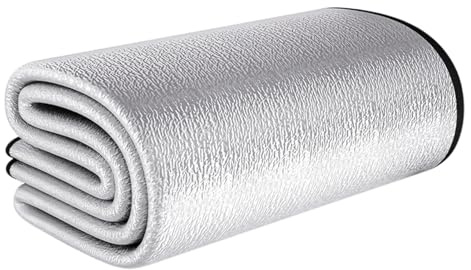Campingplatsmatta - isolerande aluminiumfoliefilt, dubbelsidig picknick och campingmatta med bärväska | Utomhusfunktion, Fotvandring Backpacking Travel Beach Park Adventure, Lättviktsbärbar mark