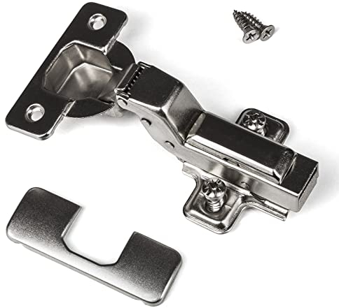 SOTECH 2 piezas SOFT-CLOSE Bisagras de cazoleta 105° tope interior T45 con placas de montaje y tornillos y montaje rápido KLIP, probado con 50000 ciclos SO-T45