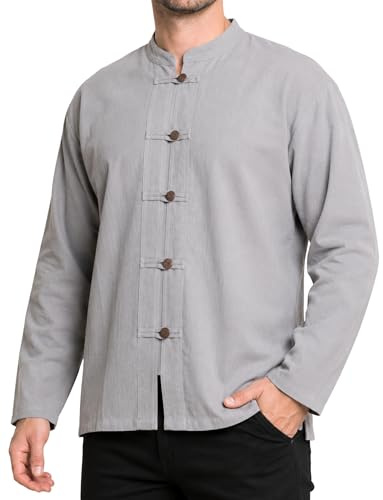 PANASIAM ShirtBEN-5Button, grey XXL