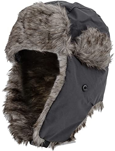 nonmon Sombrero de Trampero Unisex Impermeable Invierno, Cálido Gorro de Aviador Ruso Bombardero de Piel Sintética con Orejeras Prueba de Viento para Hombres Mujers Actividades al Aire Libre Esquí