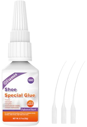 20g Instant Shoe Glue - Professional Super Fix Adhesive, Clear Waterproof Quick Dry Sole Repair for Soles, Boots, Sneakers, Heels, Hiking Shoes, Leather Handbags