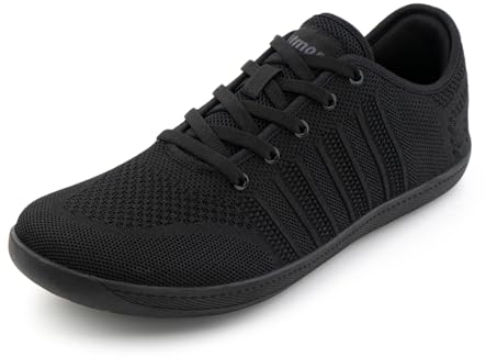 Hitmars Barfußschuhe Herren Damen Barfussschuhe Zehenschuhe Barfuss Schuhe Unisex Fitnessschuhe Traillaufschuhe Trail Running Wanderschuhe Laufschuhe Schwarz 2 Größe 41