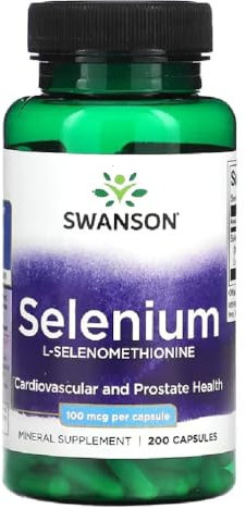 Swanson - Albion Selenium Complex - Sélénium (L-Sélénométhionine) | Soutien Antioxydant & Système Immunitaire - 200 Capsules